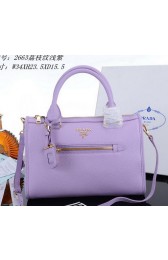 Prada Litchi Leather Top Handle Bags PBL2663 Lavender VS03272