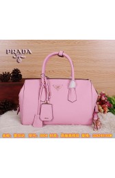 Prada Original Grainy Leather Boston Bags BN6804 Pink VS06068