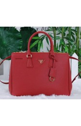 Prada Saffiano Calfskin Leather Tote Bag PBN2274 Red VS06738