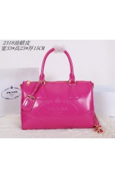 Quality Prada Iridescent Leather Boston Bag BN2318 Rosy VS02474