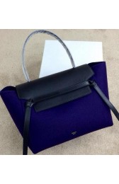 Replica Celine Belt Bag Original Flannelette CL98312M Purple&Black VS05838