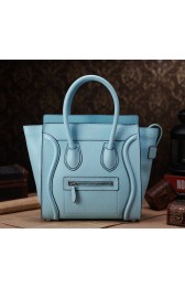 Replica Celine Mini Luggage 3308 in Light Blue Clemence Leather VS05236