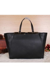 Replica Fendi 2Jours Tote Bag Calfskin Leather FD6062 Black VS06677
