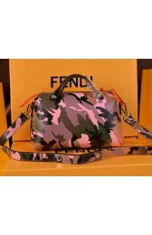 Replica Fendi Camouflage Grainy Leather Tote Bags FD2330 Rose VS03524