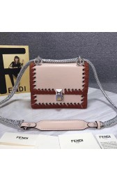 Replica Fendi Kan I Small Leather Mini Bag Pink 8M03814 VS00787