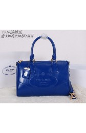 Replica Prada Iridescent Leather Boston Bag BN2318 Blue VS02944