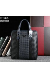Replica Prada Weave Leather Tote Bag P50773 Black VS04931