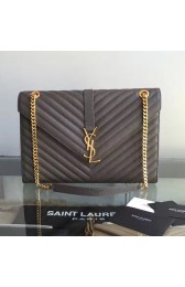 Replica Quality Saint Laurent Monogram Large Grained Chain Shoulder Bag Grey Y230310 VS06385