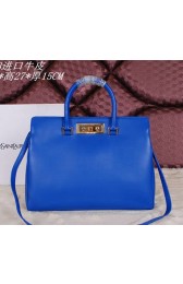Saint Laurent Medium Trois Clous Tote Bag Y7118 Blue VS05576