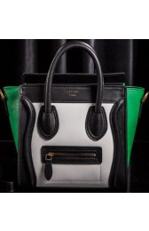 Sale 1:1 Celine Luggage Nano Bag Original Leather CLT3309S White&Black&Green VS05801