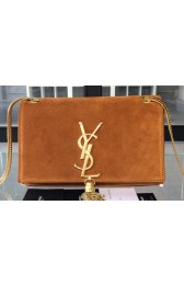 YSL Monogramme Cross-body Shoulder Bags Suede Leather 311218 Wheat VS06219