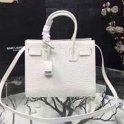 Cheap Imitation Large Saint Laurent Baby Sac De Jour Bag in White Croco Leather Y12131 VS07602