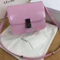 Celine Classic Box Small Flap Bag Smooth Leather C11042 Light Pink VS00796