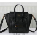 Celine Luggage Nano Bag Original Leather C3308S Black VS08905