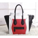 Celine Mini Luggage 3308 in Red with White and Black Original Leather VS09216