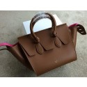 Celine Tie Nano Top Handle Bag Smooth Leather 98313 Wheat VS05708