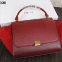 Celine Trapeze Bag Original Suede Leather CT3342 Burgundy VS08127