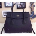 Cheap Prada Calfskin Leather Top Handle Bag in Black Fug VS07944