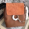 Chloe Medium Faye Backpack in Smooth & Suede Calfskin Orange 3S1192 VS02689