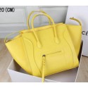 Copy Celine Luggage Phantom Tote Bag Ferrari Leather 3341 Yellow VS02597