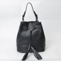Copy Prada Drawstring Pouch Nero Bag BR5069 in Black Original Calfskin Burnished Leather XZ VS05945