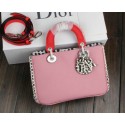 Dior mini Diorissimo Bag Snake Leather D99013 Pink VS06986
