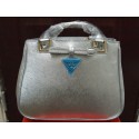 Fake Best Mingdu Prada Saffiano Calf Leather Bow Tote Bag BN2245 in Silver VS07994