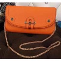 Fake Hermes Passe-Guide Shoulder Bag Calfskin Leather H33225 Orange VS00440