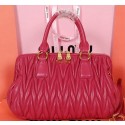 Fashion Replica miu miu Matelasse Nappa Leather Top-handle Bag M88007 Rosy VS03523