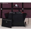Fendi 3Jours Tote Bag Calfskin Leather F8936 Black VS01605