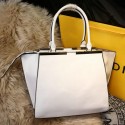 Fendi 3Jours Tote Bag Original Leather FJ2352 White VS04449