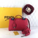 Fendi By The Way Samll Bag Red Soft Calfskin With Flower Tail FD0728 VS03600