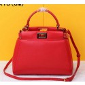 Fendi mini Peekaboo Bag Sheepskin Leather F520885 Red VS03511
