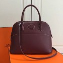 Hermes Bolide 31 Bag in Burgundy Swift Leather HB3101 VS07156