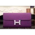 Hermes Constance Long Wallets Original Leather HA909 Purple VS09880