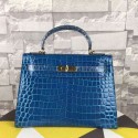 Hermes Kelly 32cm Tote Bag Light Blue Crocodile Leather K06221 VS00518