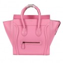 High Quality Imitation Celine Luggage Mini Boston Tote Bags Calfskin Leather CL3308 Pink VS06697