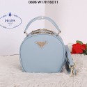 High Quality Prada Saffiano Leather Hobo Bag BL0896 Light Blue VS07642