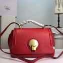 Imitation Chloe Indy Medium Leather Camera Shoulder Bag Red 207150 VS01371