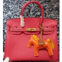 Imitation Hermes Birkin 30CM Tote Bags Litchi Leather H30LI Rose VS04357
