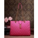 Imitation Saint Laurent Classic Monogramme Shopping Tote Bag Cannage Pattern Y5481 Rose VS05858