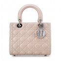 Knockoff AAA Lady Dior Bag mini Bags Light Pink Original Sheepskin Leather D44551 Silver VS07854