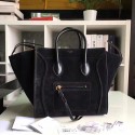 Knockoff Celine Luggage Phantom Bag Black Original Leather CL112520 VS04393