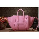 Luxury Copy Celine Luggage Phantom Square Tote Bag 3341 in Cherry Pink Original Import Palm Skin Leather VS07097