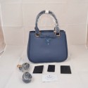 Mingdu Prada Saffiano Calf Leather Bow Tote Bag BN2245 in Sapphire Blue VS06060