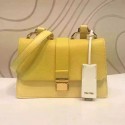 Miu Miu Goat Leather Shoulder Bag Yellow 5BH609 VS00686