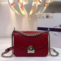Prada Arcade Calf Leather Shoulder Bag Red 1BD030 VS02228