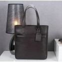 PRADA Calfskin Leather Business Tote Bag 80633 Brown VS05777