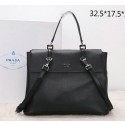 Prada Calfskin Leather Tote Bag BN2789 Black VS00192