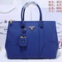 Prada Grainy Leather Tote Bag BN2830 Blue VS04433